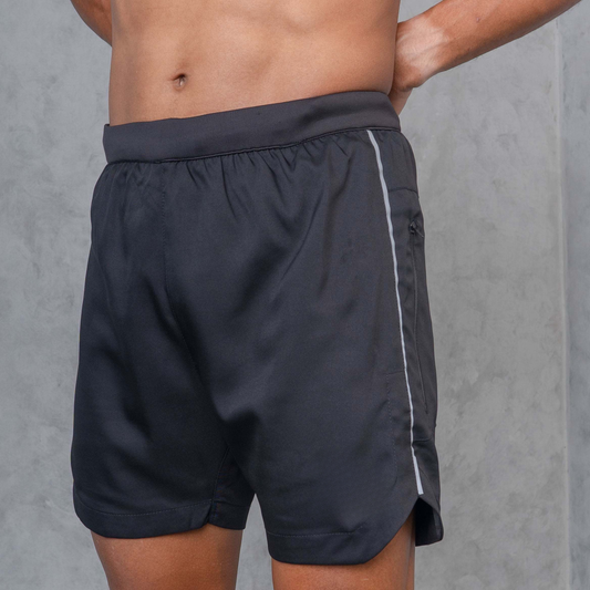 Core Running Pants-Stone-Black