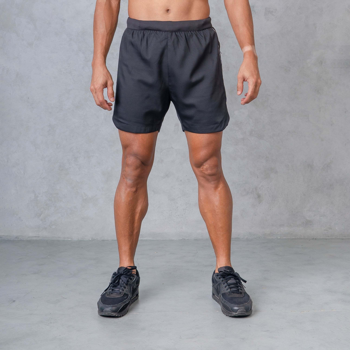 Core Running Pants-Stone-Black
